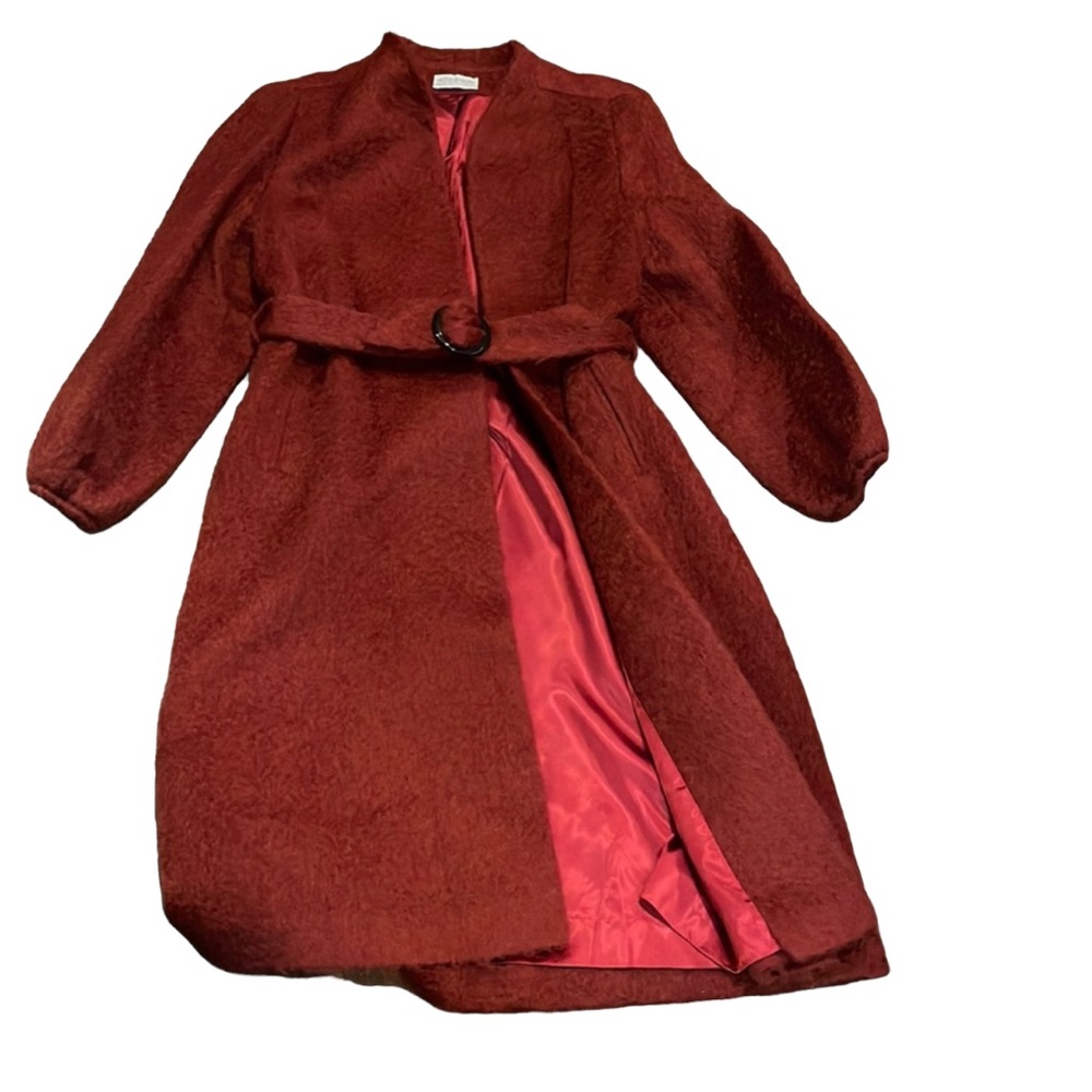 Vintage Dark Red Coat- New York Made is USA - Picture 1 of 11